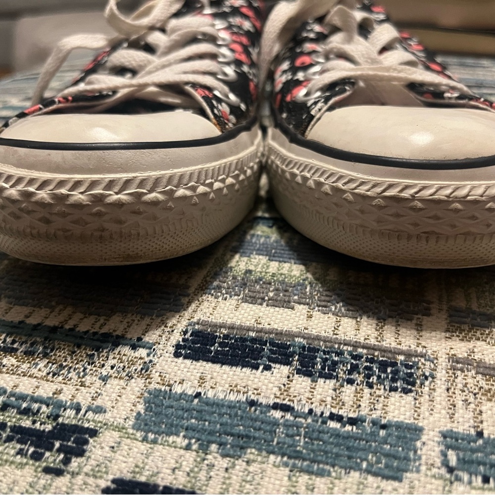 Converse Women’s ' Black Floral and Cherries Sneakers - Picture 5 of 8